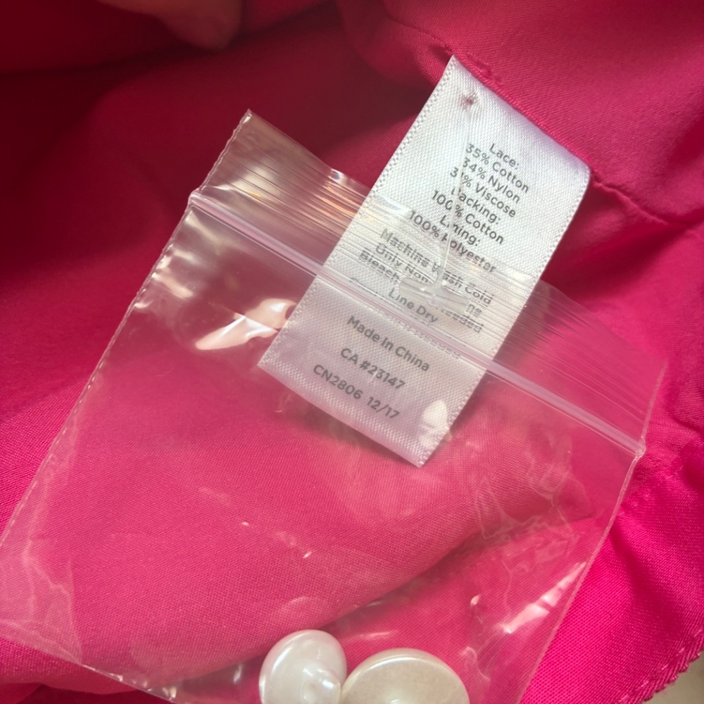 NWT: RSVP for Talbots Navy Corded Pink Lace Jacket Size 10 - Picture 6 of 7